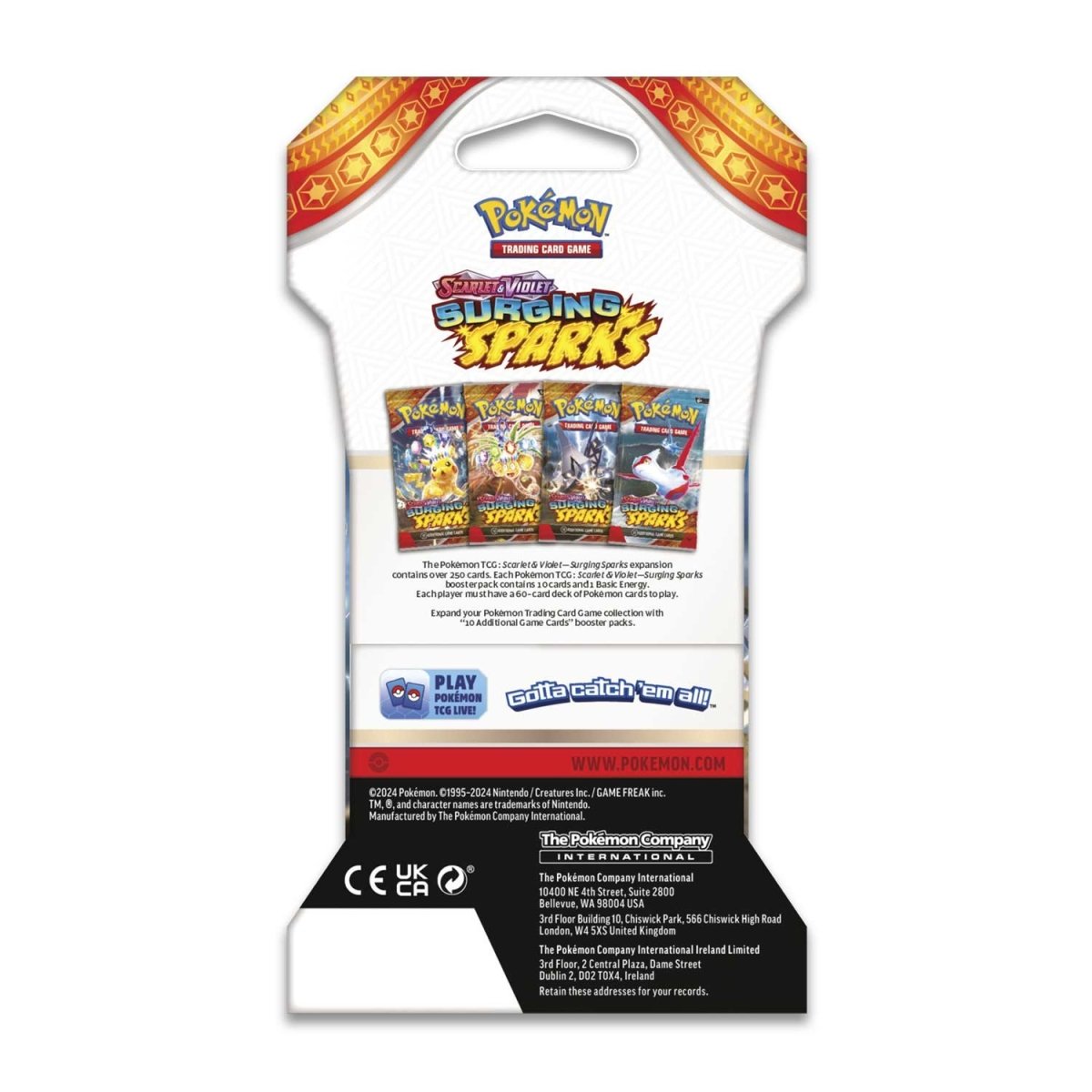 Scarlet & Violet-Surging Sparks Sleeved Booster Pack (10 Cards)5 Pokémon TCG: Scarlet & Violet-Surging Sparks Sleeved Booster Pack (10 Cards) - Image 6